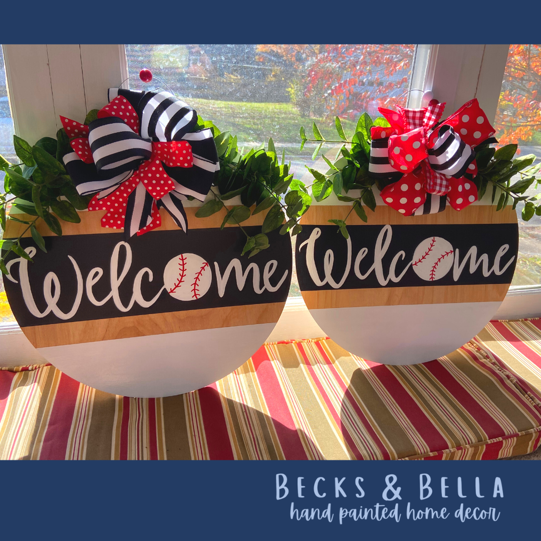 Welcome Baseball Sign